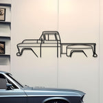 1957 Chevrolet 3100 Detailed Metal Silhouette