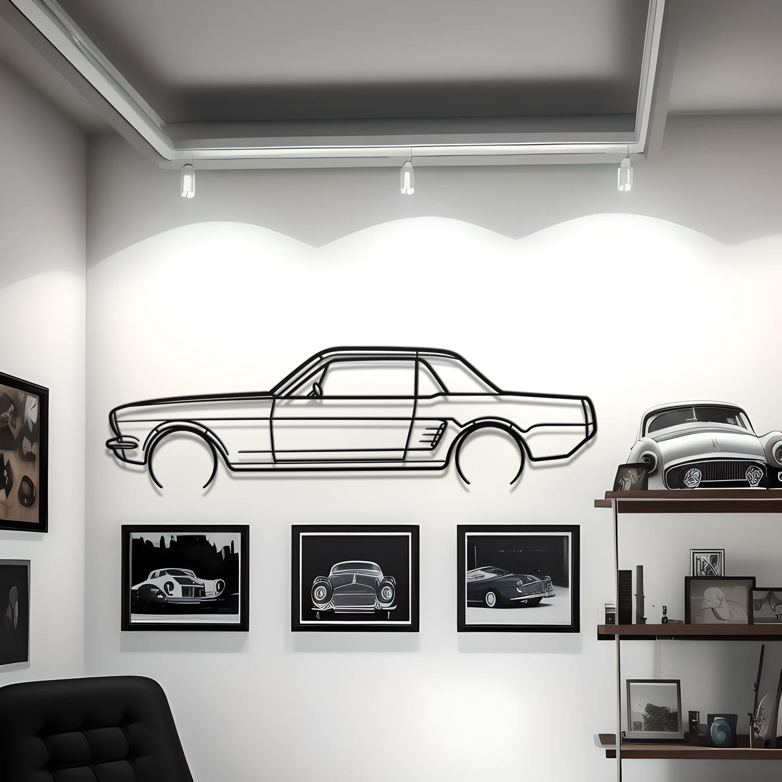 1966 Mustang Metal Silhouette