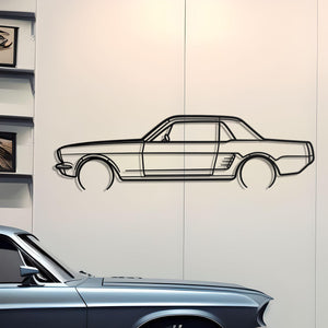 1966 Mustang Metal Silhouette