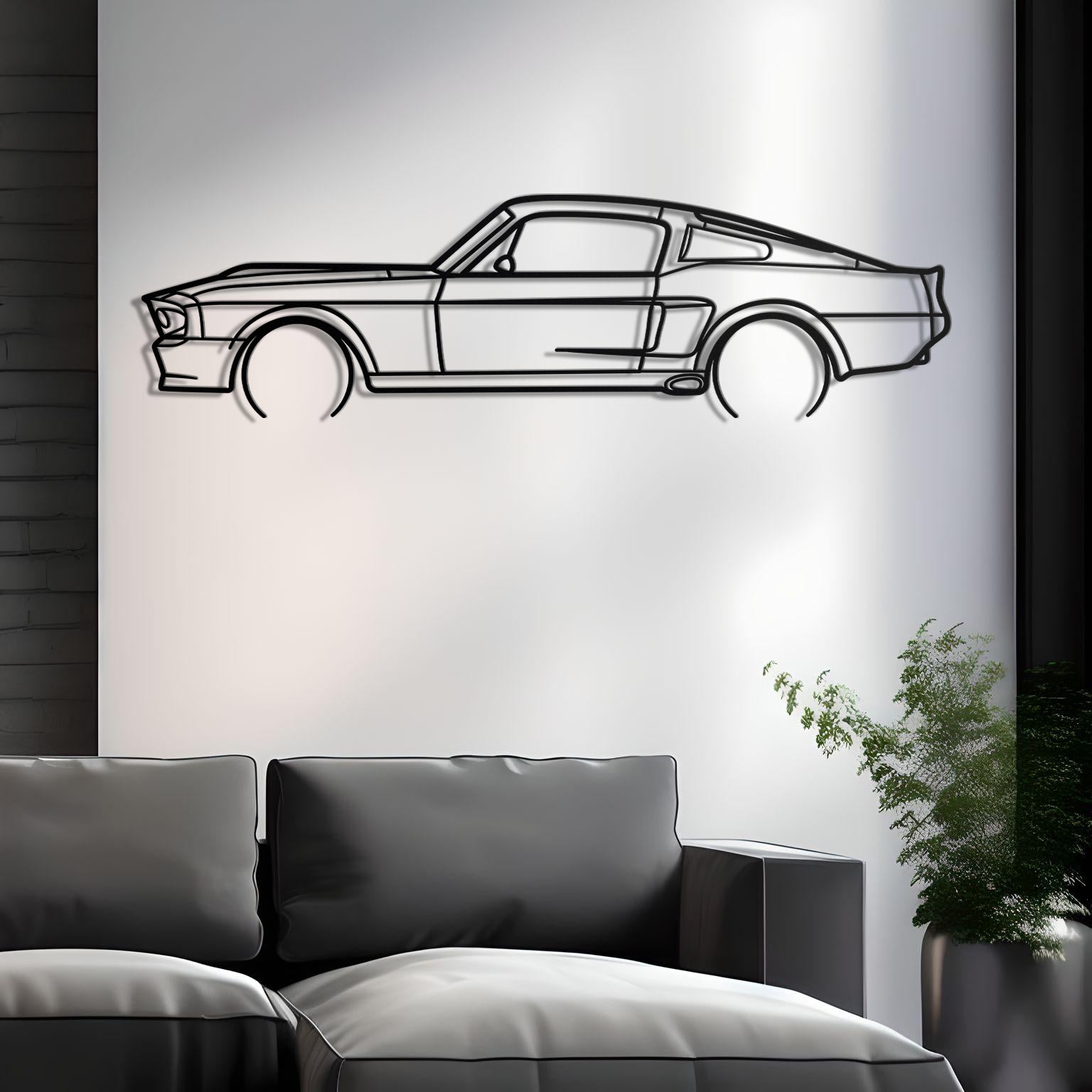 1967 Mustang Shelby GT500 Metal Silhouette