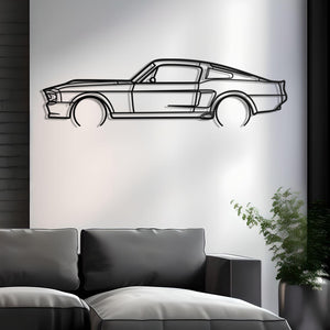 1967 Mustang Shelby GT500 Metal Silhouette
