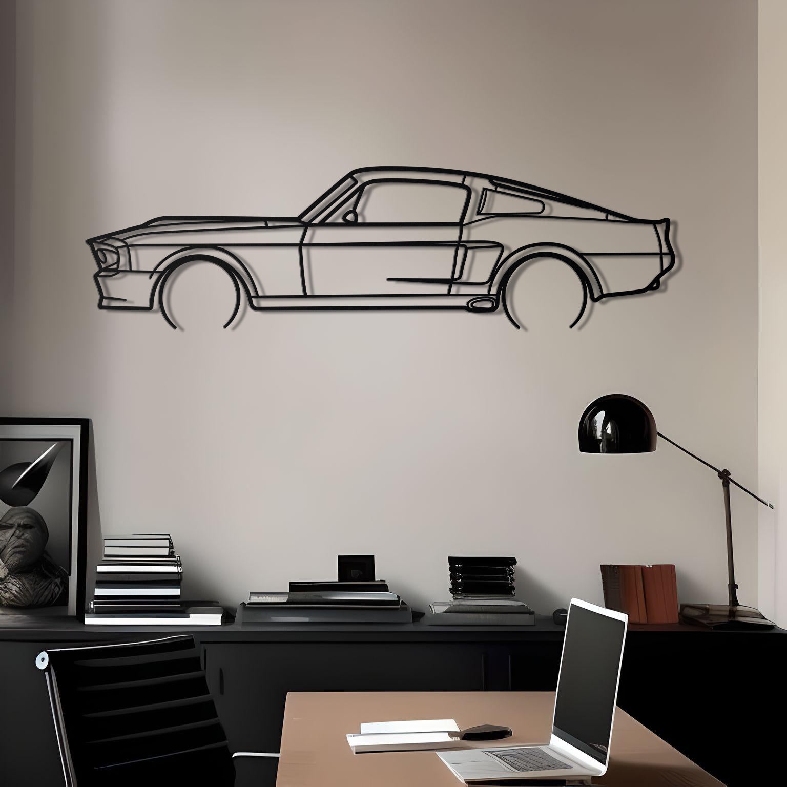 1967 Mustang Shelby GT500 Metal Silhouette