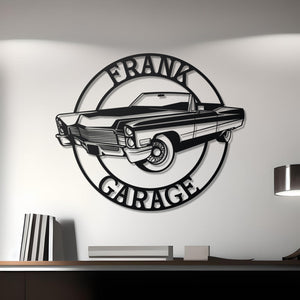 1968 Cadillac DeVille Custom Name Personalizable Detailed Metal Silhouette