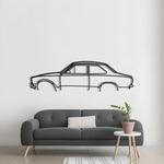 1969 Ford Escort MK1 Detailed Metal Silhouette