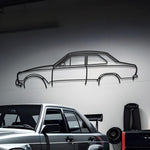 1969 Ford Escort MK1 Detailed Metal Silhouette