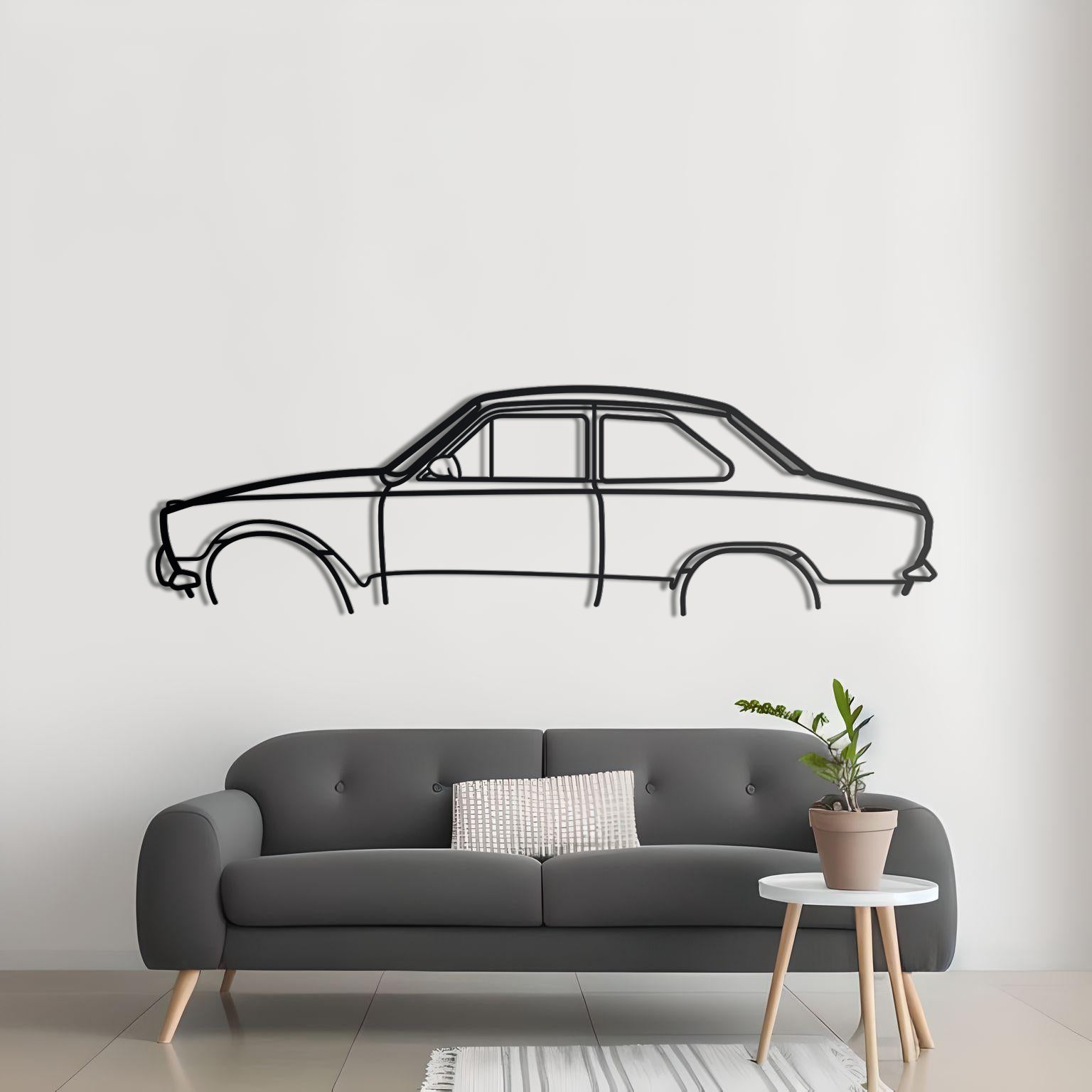 1969 Escort MK1 Metal Silhouette