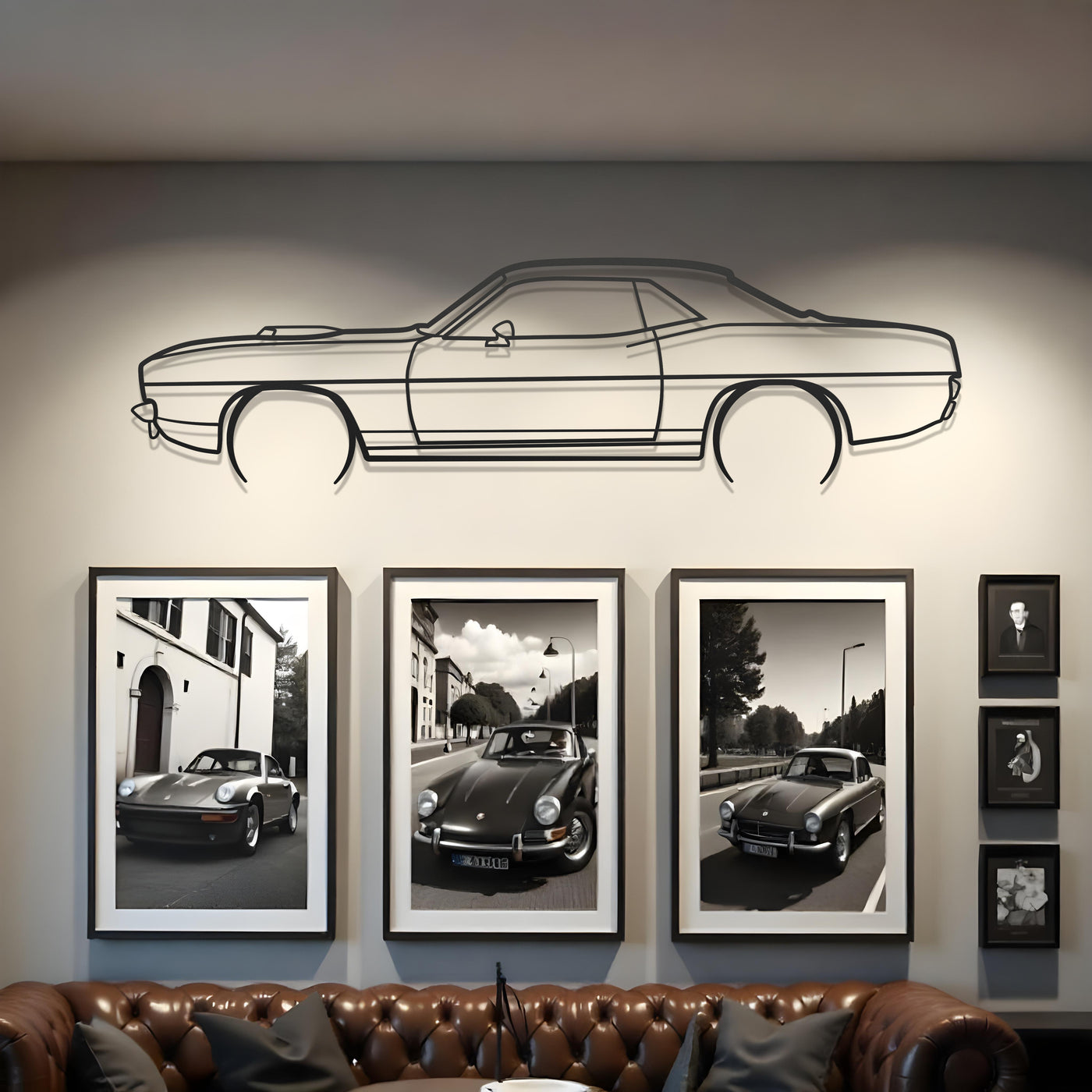 1970 Plymouth Cuda Metal Silhouette