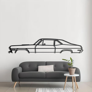 1971 Chevrolet Nova Detailed Metal Silhouette