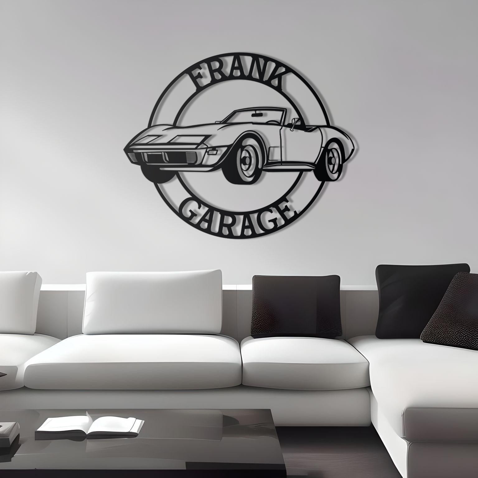 1974 Corvette Custom Name Personalizable Metal Wall Decor