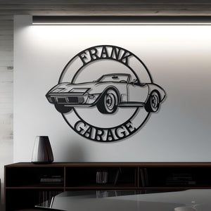 1974 Corvette Custom Name Personalizable Metal Wall Decor