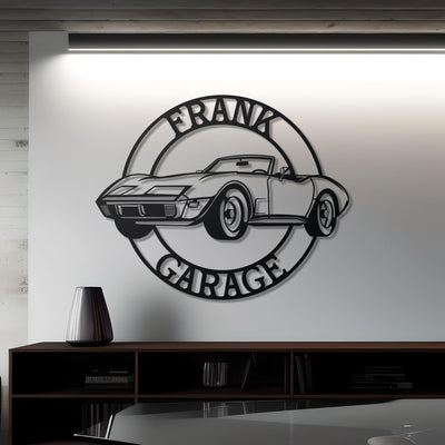 1974 Corvette Custom Name Personalizable Metal Wall Decor