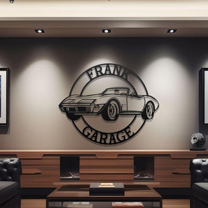 1974 Corvette Custom Name Personalizable Metal Wall Decor