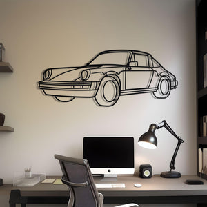 1978 Porsche 911 Targa Diagonal Metal Silhouette