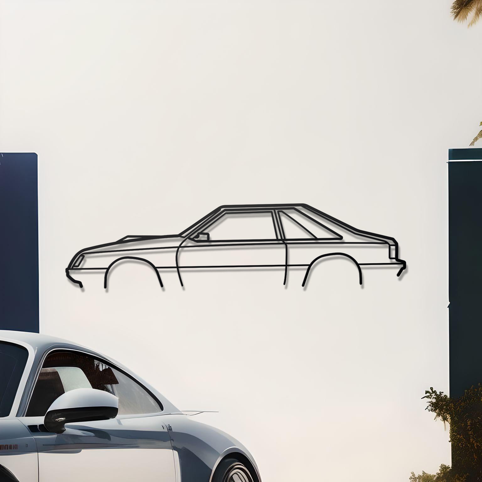 1979 Ford Mustang MILFORD Detailed Metal Silhouette