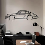 1983 Porsche 911 SC Detailed Metal Silhouette