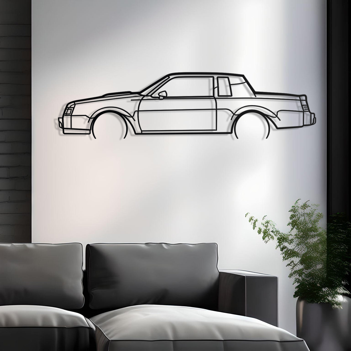 1987 Regal Grand National Metal Car Silhouette