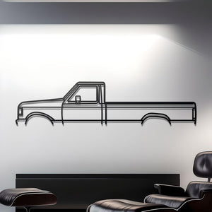 1989 Ford F-350 Detailed Metal Silhouette