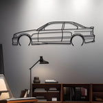 1990 BMW E36 M3 Detailed Metal Car Silhouette