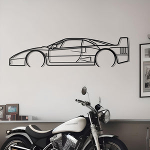 1990 Ferrari F40 Metal Wall Decor