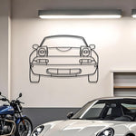 1990 Mazda Miata MX-5 NA Front View Metal Silhouette