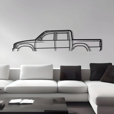 1991 Toyota Hilux Detailed Metal Silhouette