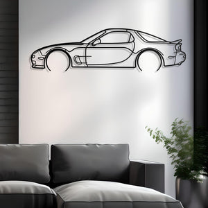 1993 Mazda RX-7 Metal Car Silhouette