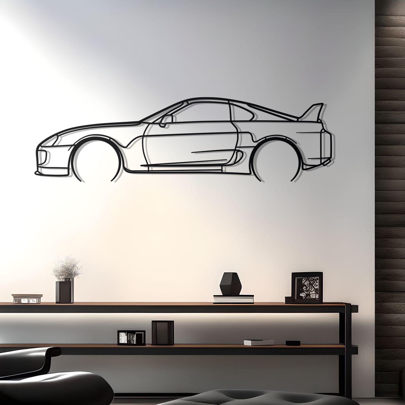 1998 Toyota Supra MK4 Metal Wall Decor