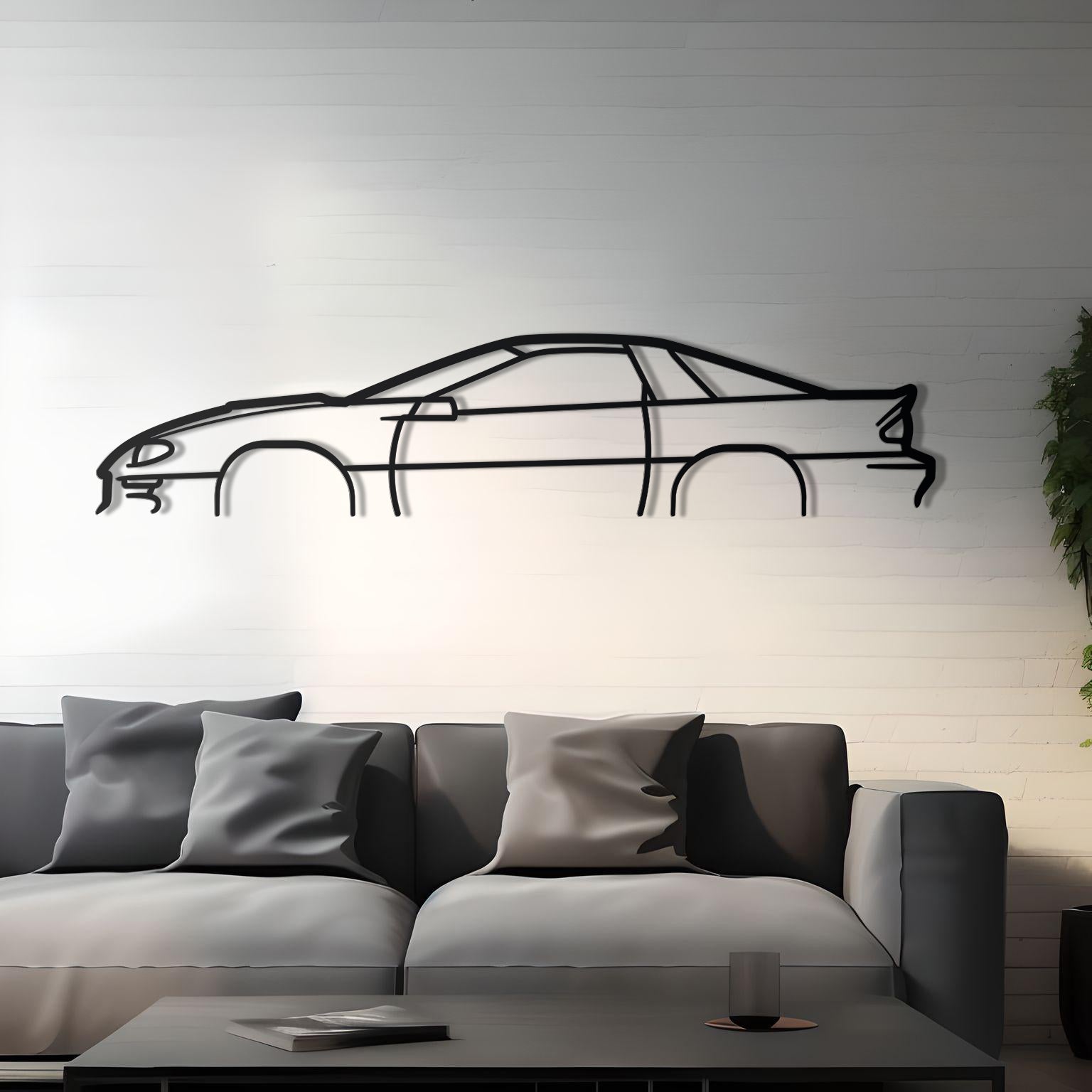 1999 Camaro SS Detailed Metal Car Silhouette