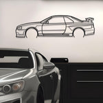 1999 Nissan Skyline R34 Metal Wall Art