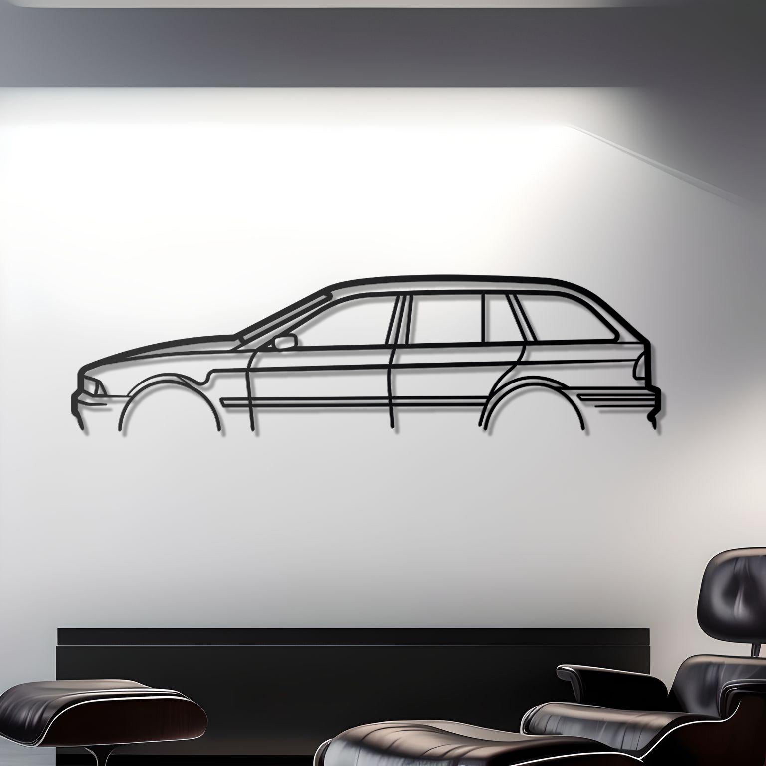 2001 BMW 520i SE Metal Car Silhouette