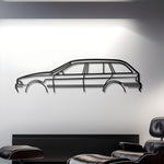 2001 BMW 520i SE Metal Car Silhouette