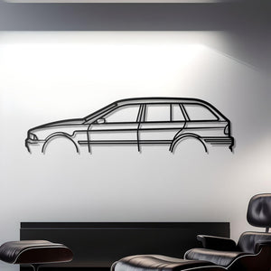 2001 BMW 520i SE Metal Car Silhouette