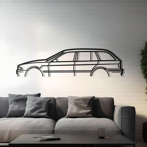 2001 BMW 520i SE Metal Car Silhouette