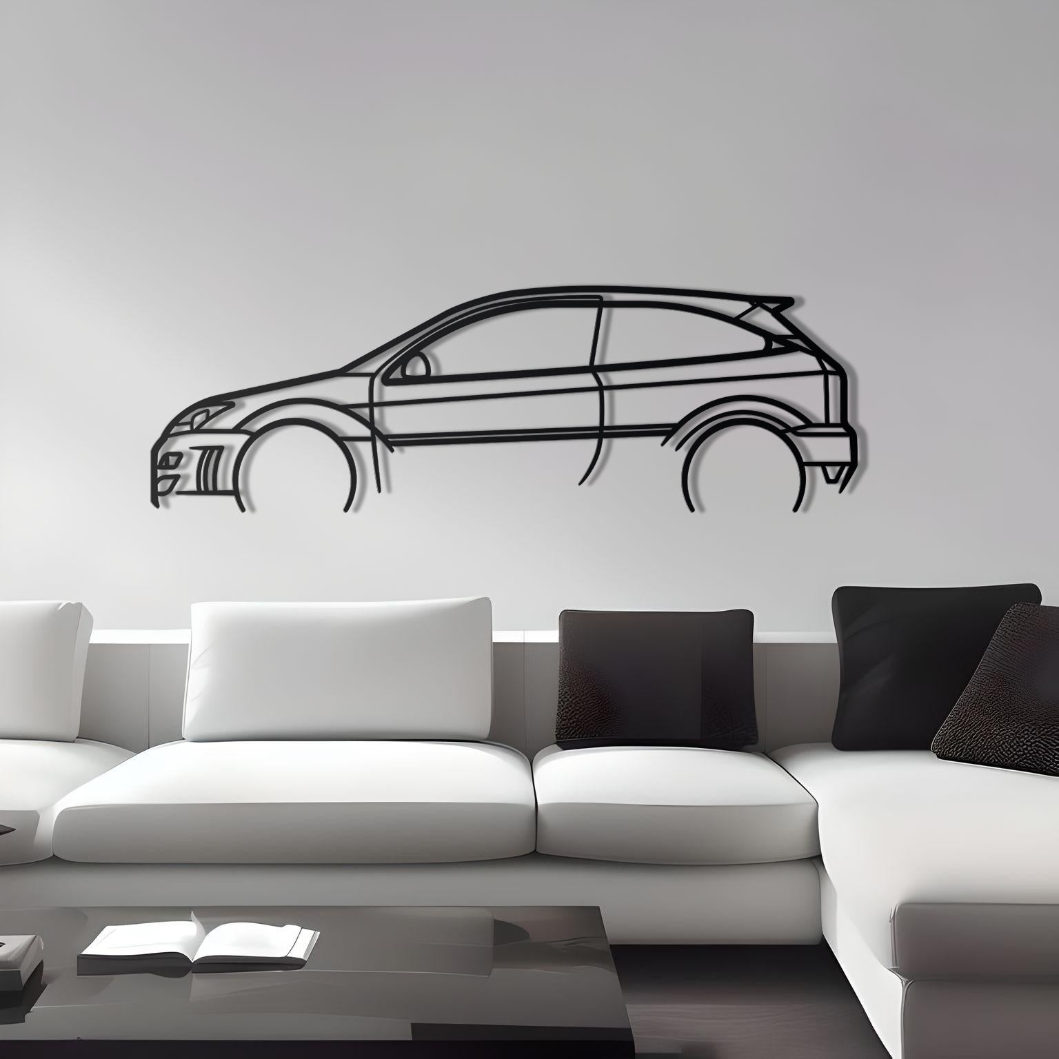2003 Ford Focus RS MK1 Metal Car Silhouette