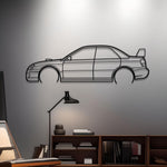 2004 Subaru Impreza WRX STI Detailed Metal Silhouette