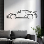 2006 Porsche 911 (997) GT3 RS Detailed Metal Car Silhouette