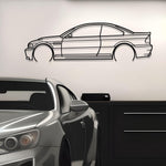2006 BMW E46 M3 Detailed Metal Car Silhouette