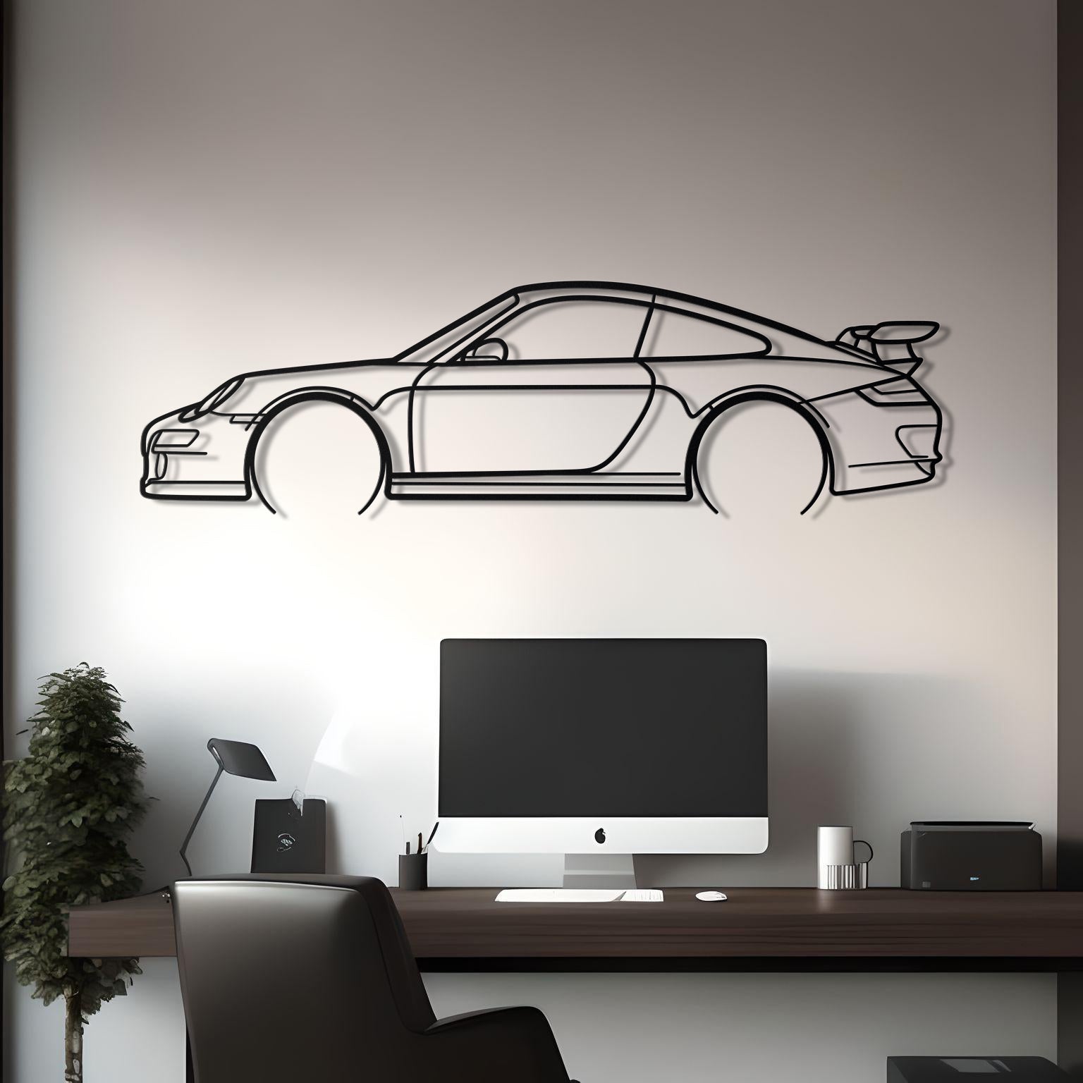 2006 Porsche 911 (997) GT3 RS Metal Silhouette