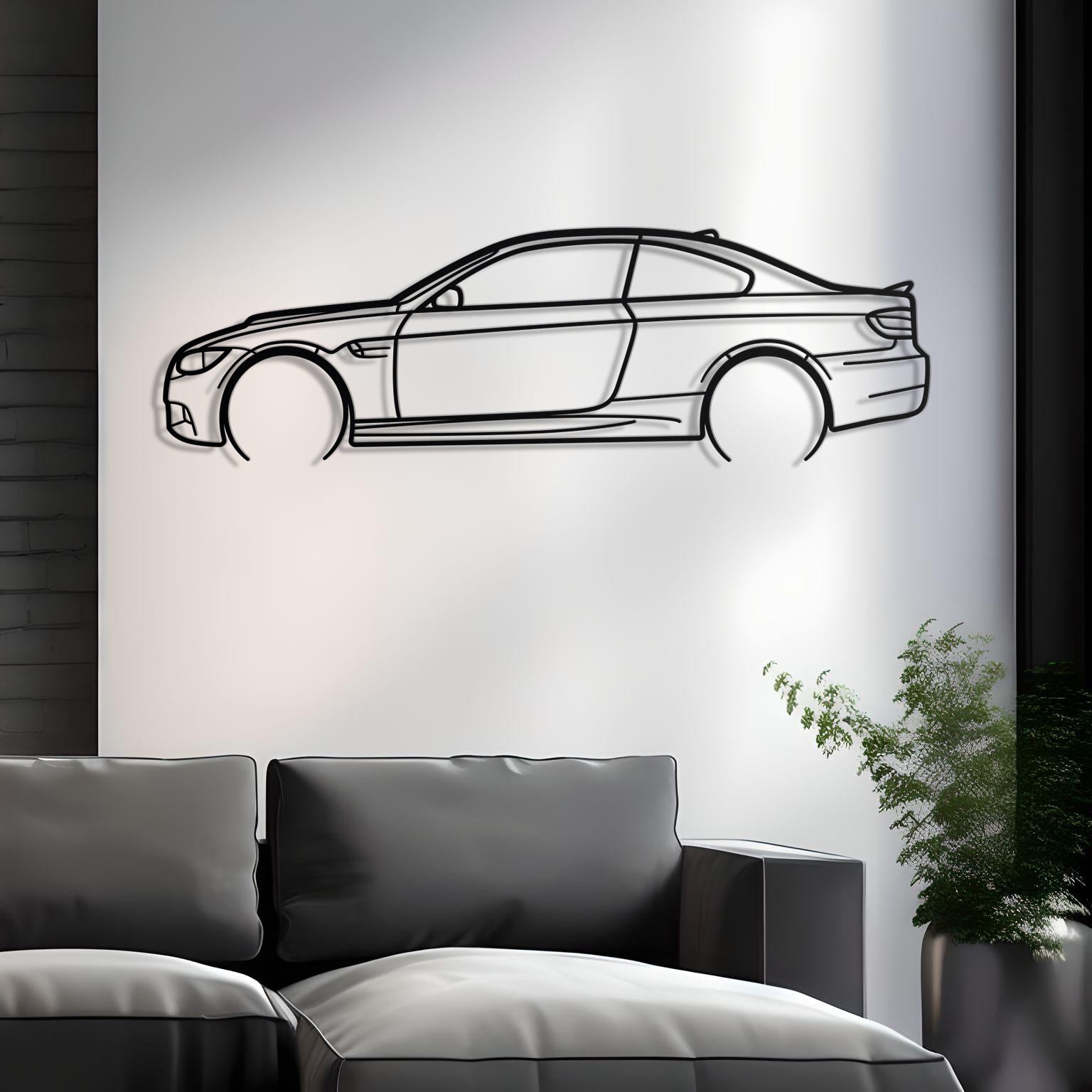 2013 BMW M3 E92 Metal Silhouette