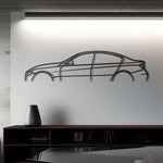 2014 BMW 328i M Detailed Silhoutte Metal Wall Art