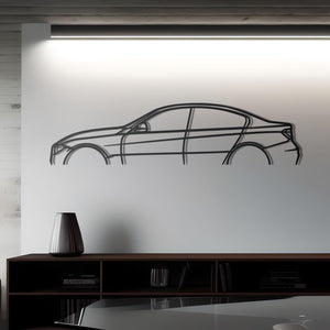 2014 BMW 328i M Detailed Silhoutte Metal Wall Art