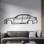 2017 BMW 340i M Detailed Metal Car Silhouette