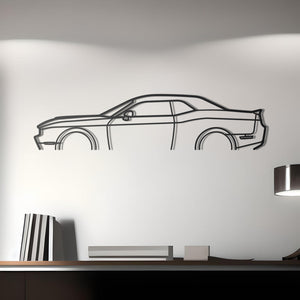 2017 Dodge Challenger Detailed Silhouette Metal Art