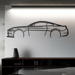 2019 Ford Mustang Bullitt Detailed Metal Car Silhouette
