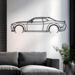 2021 Dodge Challenger Scat Pack Detailed Metal Car Silhouette