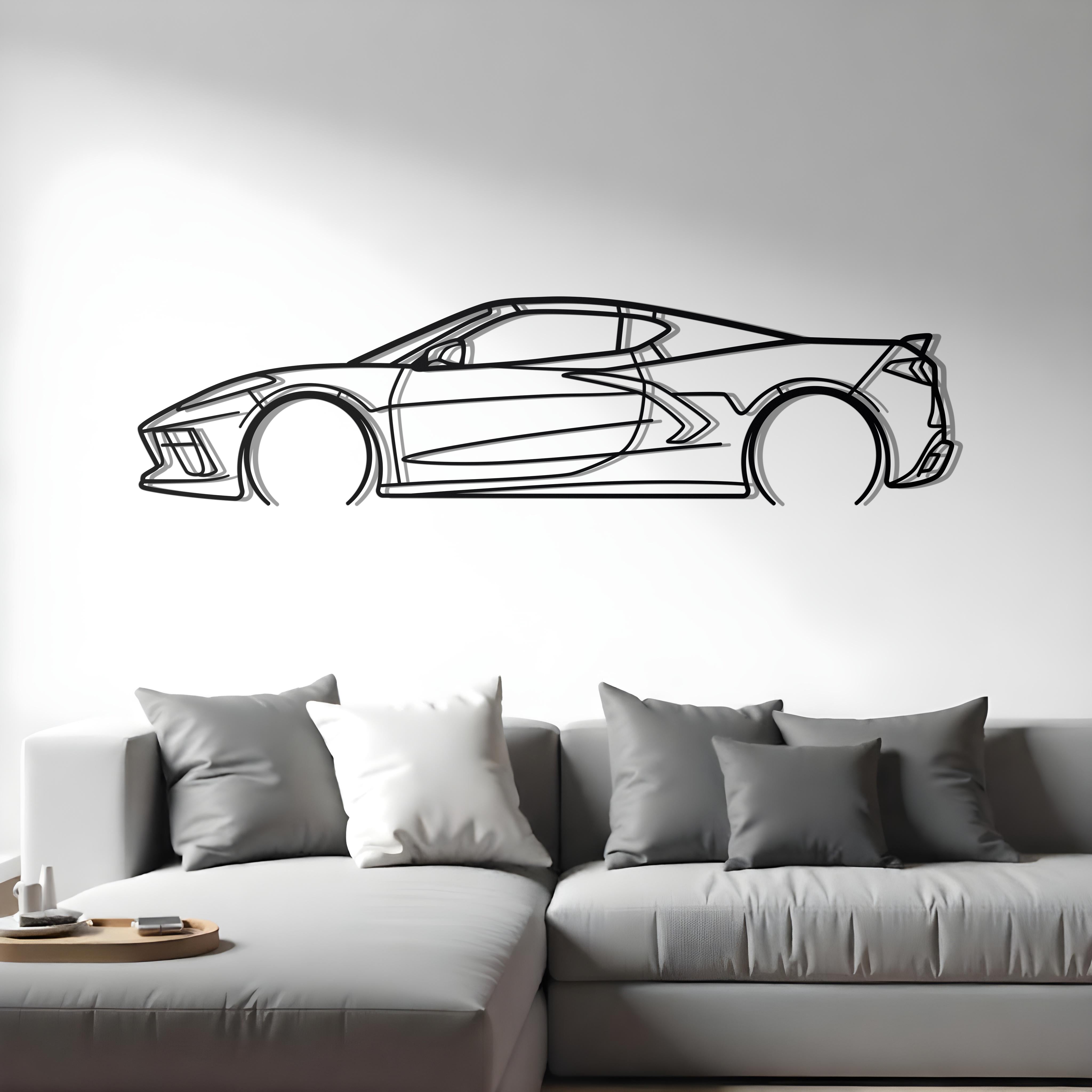 2021 Chevrolet Corvette C8 Metal Wall Art