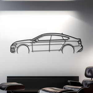 2022 Audi RS5 Sportback Detailed Metal Car Silhouette