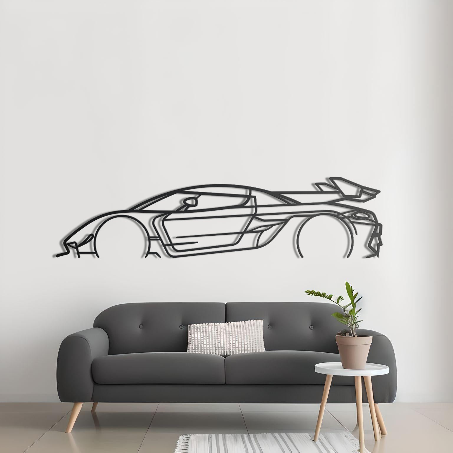 2022 Koenigsegg Jesko Detailed Metal Wall Art
