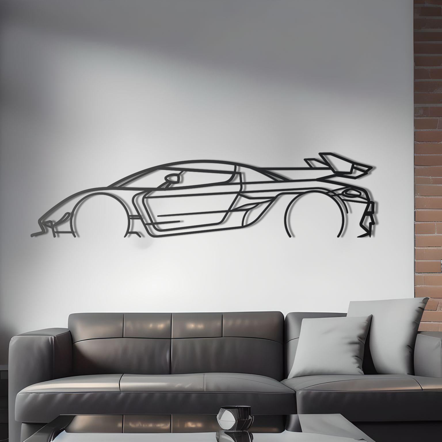 2022 Koenigsegg Jesko Detailed Metal Wall Art