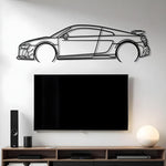 2023 Audi R8 V10 GT Metal Car Silhouette